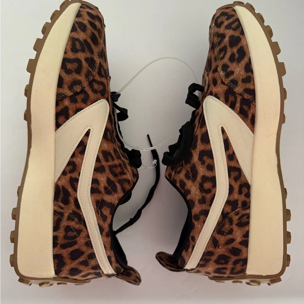 Dolce Vita Leopard Animal Print Platform Sneakers Shoes Women